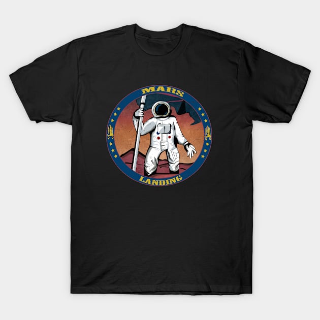 Mars Landing, Aliens in Space T-Shirt by FungibleDesign